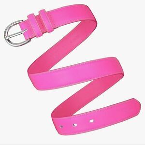 🔸️NIB Hot Pink Dressy Genuine Leather Single Prong Belt Small